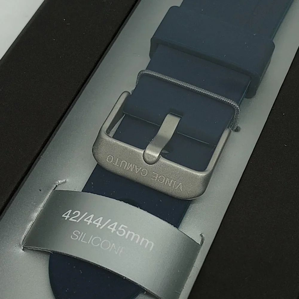 Vince Camuto 22mm Blue Silicon Strap Fits Apple Watch 42/44/45mm